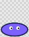 The purple slime jumping, played from the generated frames
