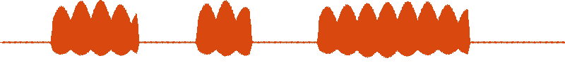 Waveform after cleanup: silent gaps and three separate lines